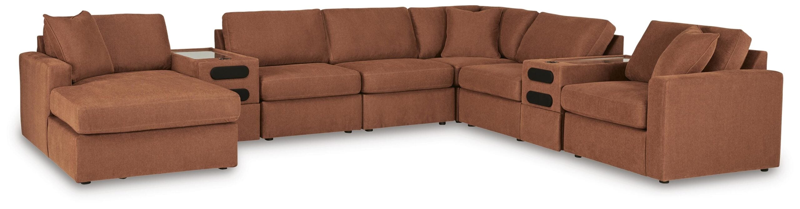 492f796fe5a784b8ce820ee697640747 Modmax 8-Piece Sectional with Audio System and Chaise - Image 1