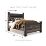 Wynnlow Queen Upholstered Poster Bed, Dresser and Mirror - Image 6