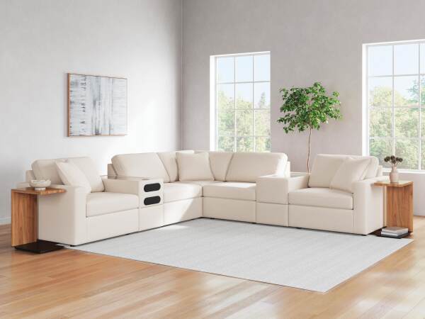Modmax 7-Piece Balanced Sectional with Audio and Storage Consoles - Image 3