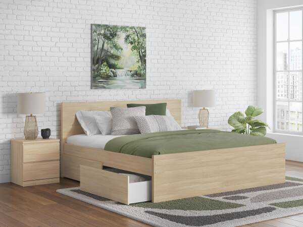 Onita Queen Panel Platform Bed with 1 Side Storage - Image 3