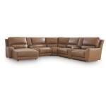 DeepWakes 7-Piece Reclining Sectional with Chaise and Storage Consoles