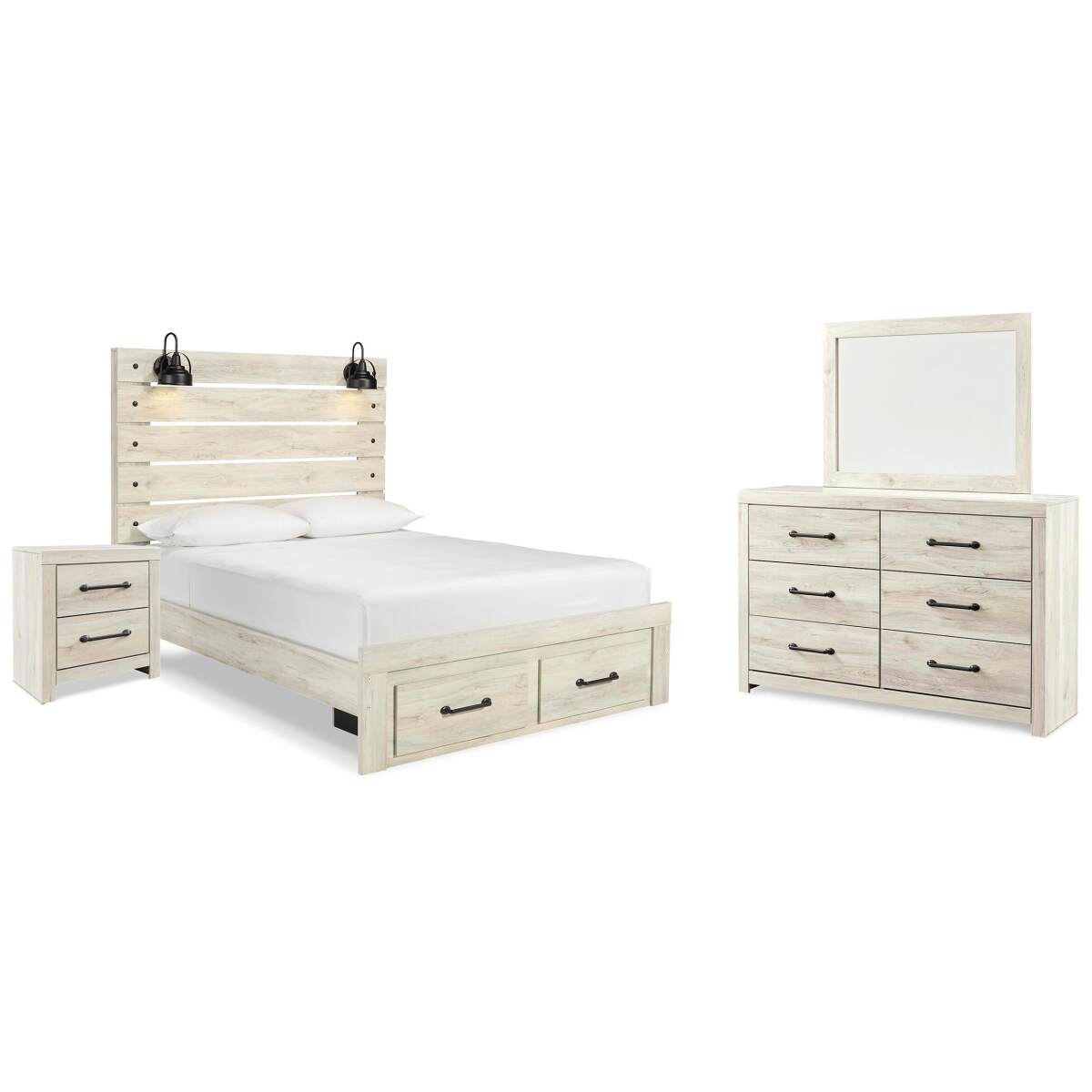 4a4ef6da94e450535b5f3423ca0bc821 Cambeck Queen Panel Storage Bed, Dresser, Mirror and Nightstand - Image 1