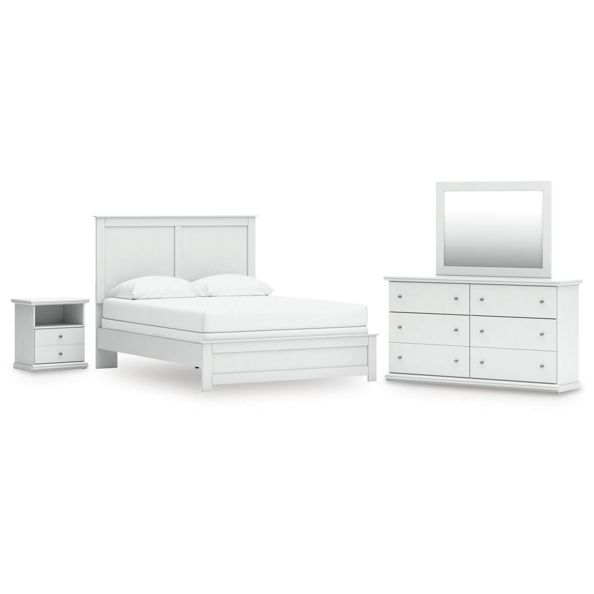 4b6b3b5c40f1cfca996987d4b4d08d66 Bostwick Shoals Queen Panel Bed, Dresser, Mirror and Nightstand - Image 1
