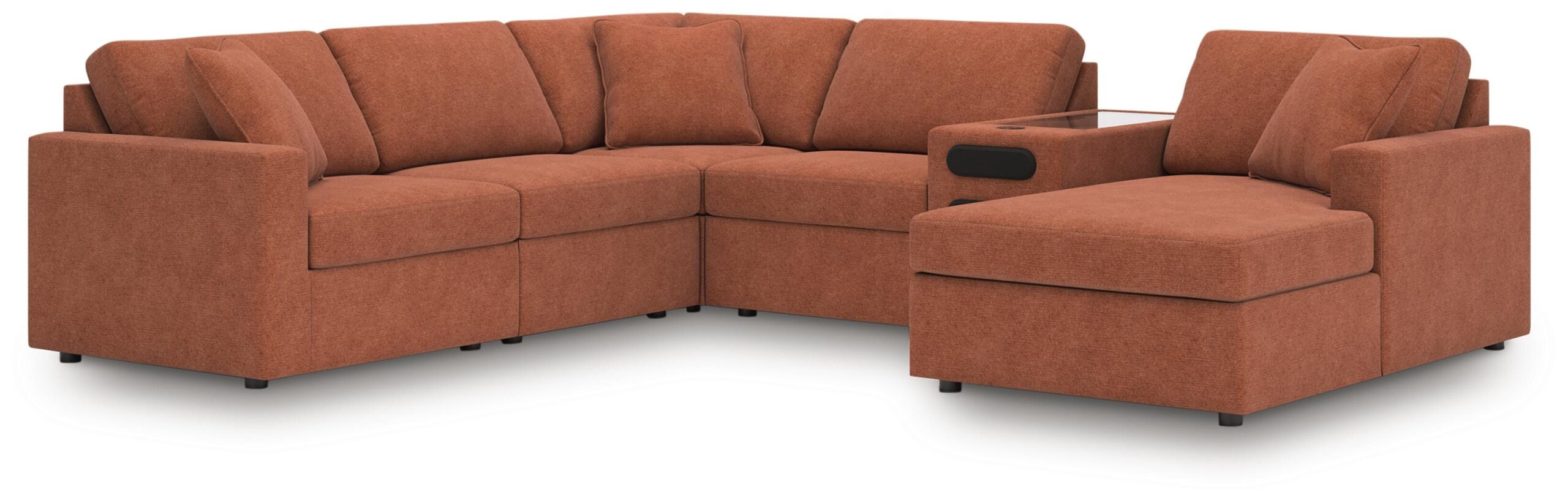 4c2799a481b8f2172a995eea66f6ccd8 Modmax 6-Piece Sectional with Audio System and Chaise - Image 1