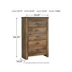 Trinell Queen Poster Bed, Dresser, Mirror, Chest and 2 Nightstands - Image 14