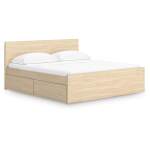 Onita King Panel Platform Bed with 2 Side Storage