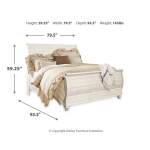 Willowton King Sleigh Bed, Dresser and Nightstand - Image 7