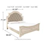 Realyn King Upholstered Panel Bed and Dresser - Image 9