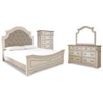 Realyn Queen Panel Bed, Dresser, Mirror and Chest