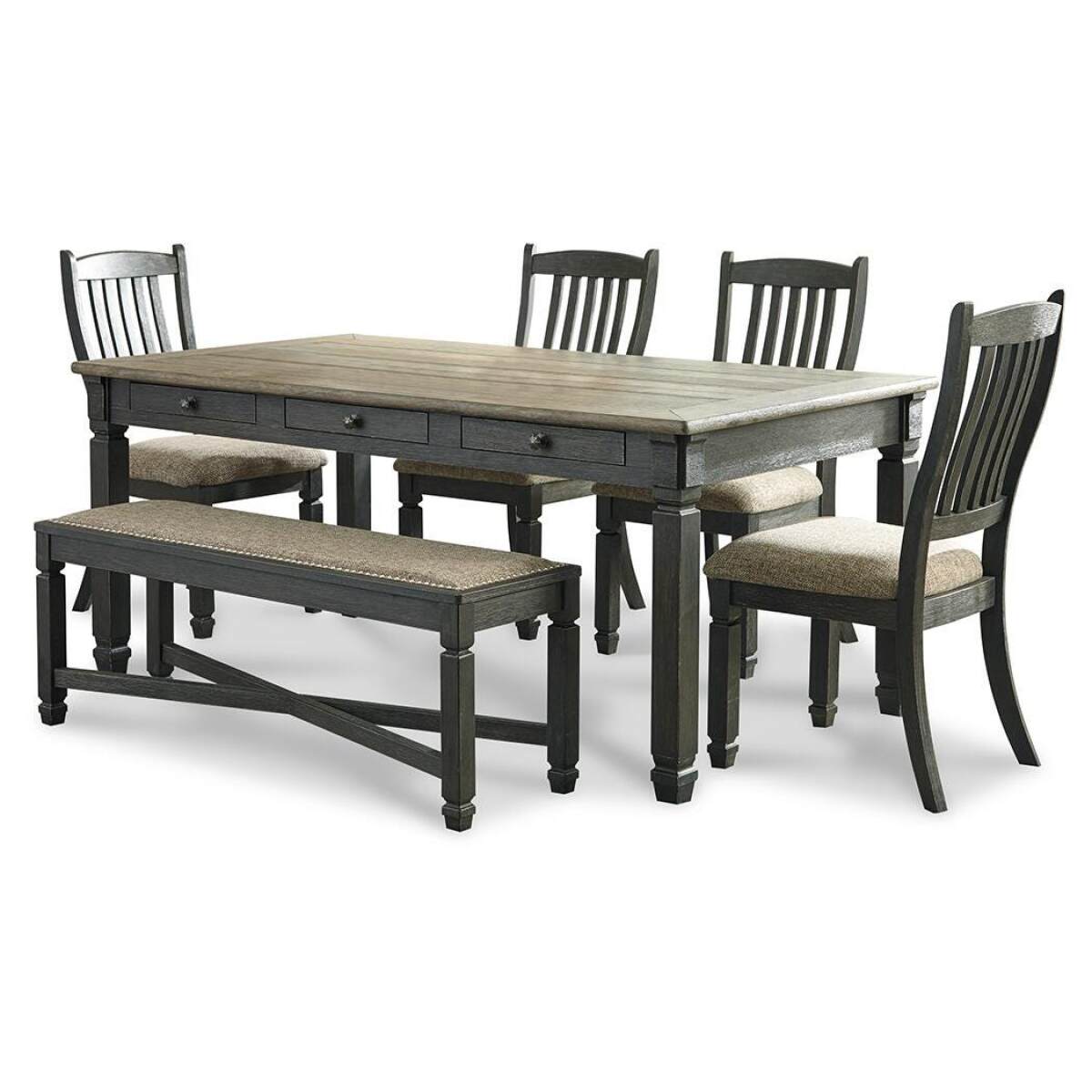 4ea415033d66b5590335ec0ea7e1875d Tyler Creek Dining Table, 4 Chairs and Bench - Image 1
