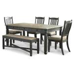 Tyler Creek Dining Table, 4 Chairs and Bench