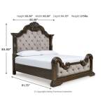 Maylee King Upholstered Panel Bed, Chest and 2 Nightstands - Image 12