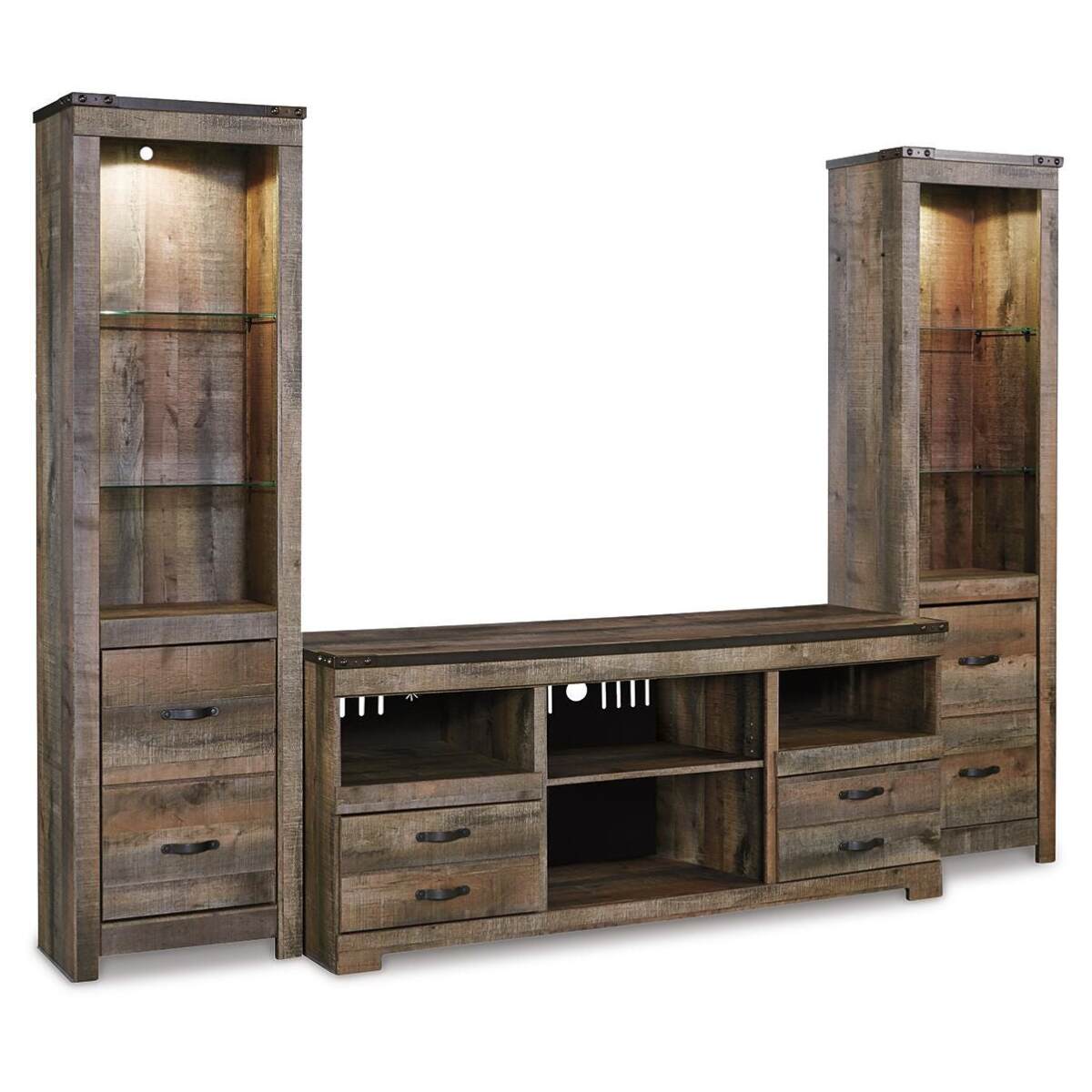 4ee2bb4b2f0532202c7c2105e1291f3e Trinell 3-Piece Entertainment Center - Image 1