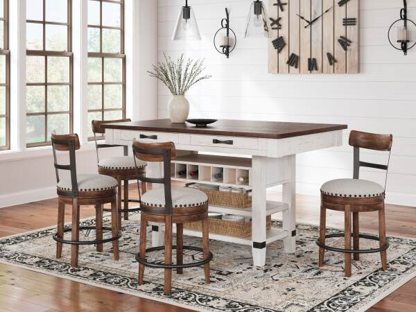 Valebeck Counter Height Dining Table and 4 Barstools - Image 2