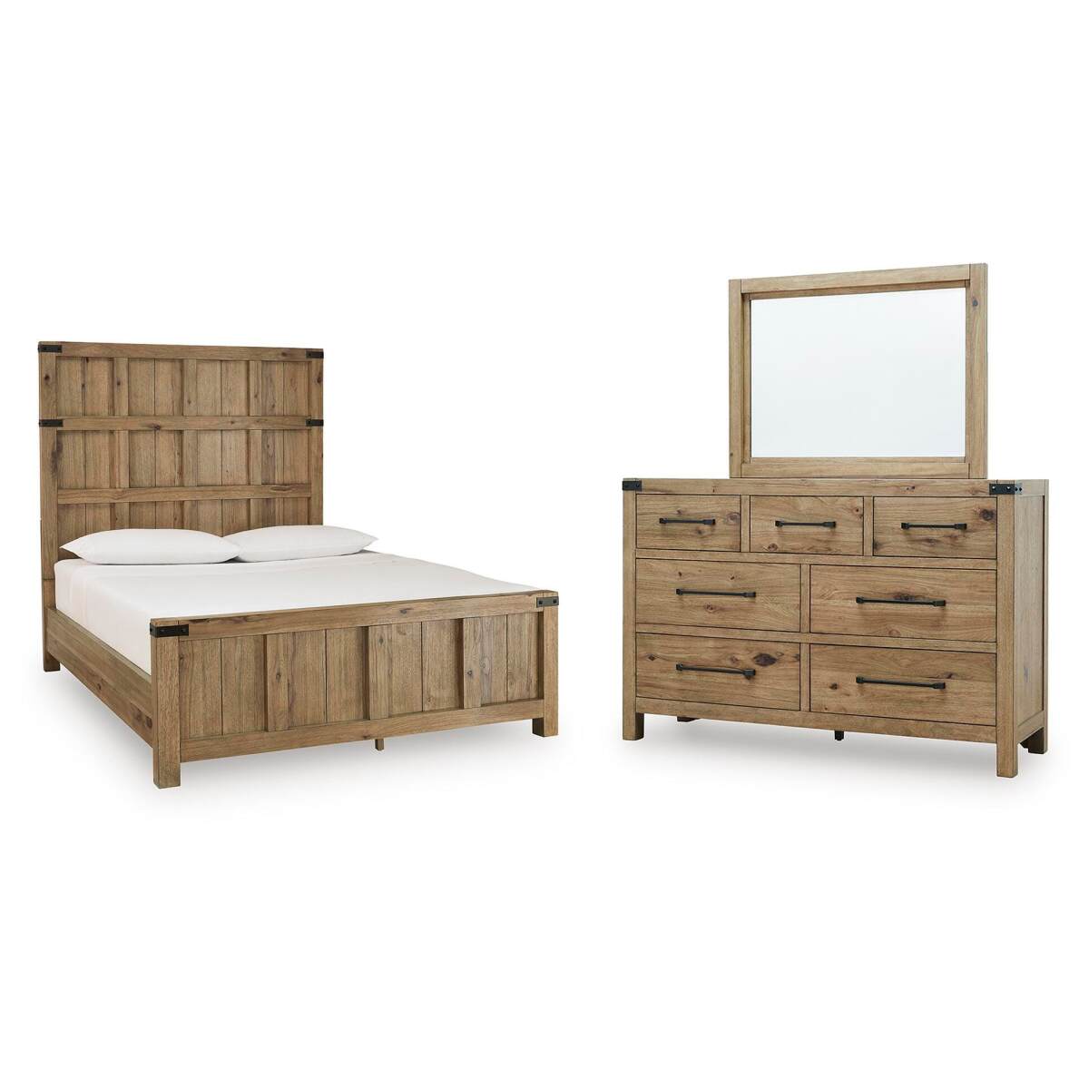 506317ead41b3b22f9e3732918227f2d Ridgester Queen Panel Bed, Dresser and Mirror - Image 1