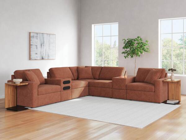 Modmax 7-Piece Balanced Sectional with Audio and Storage Consoles - Image 3