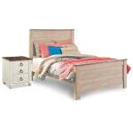 Willowton Full Panel Bed and Nightstand