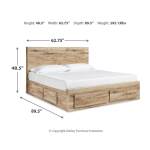 Hyanna Queen Panel Storage Bed with 2 Side Storage, Dresser and Mirror - Image 10