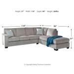 Altari 2-Piece Sleeper Sectional with Chaise - Image 5