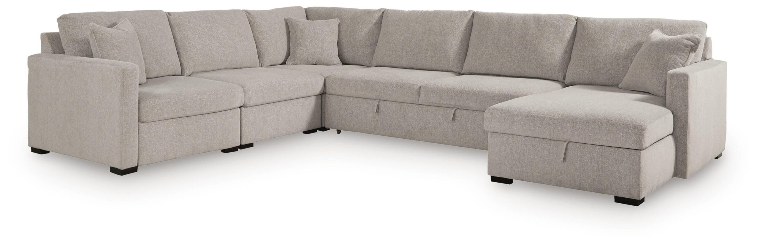 533c4d5ab546743cafa6bb32b1d79f64 ModMax Luxe 5-Piece Sectional with Storage Chaise and Pop Up Sleeper - Image 1