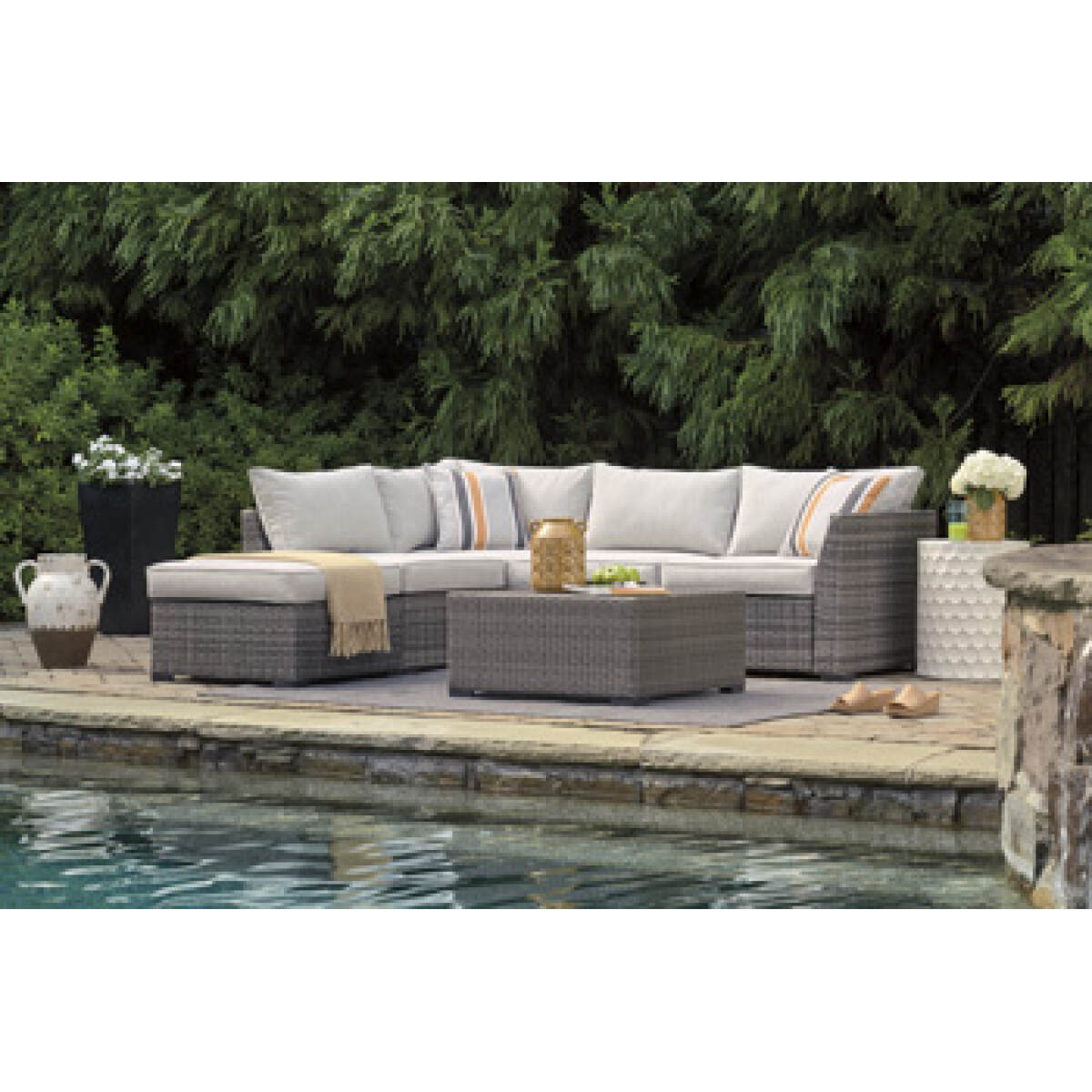 535a977a4191fd6937f3373645e1a1e2 Cherry Point 4-piece Outdoor Sectional Set - Image 1