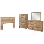 Hyanna Queen Panel Headboard, Dresser, Mirror and Chest
