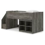 Frandern Twin Loft Bed with Bookcase Storage - Image 5
