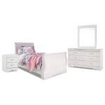 Anarasia Twin Sleigh Bed, Dresser, Mirror and Nightstand