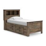 Trinell Twin Bookcase Storage Bed, Dresser and Mirror - Image 4