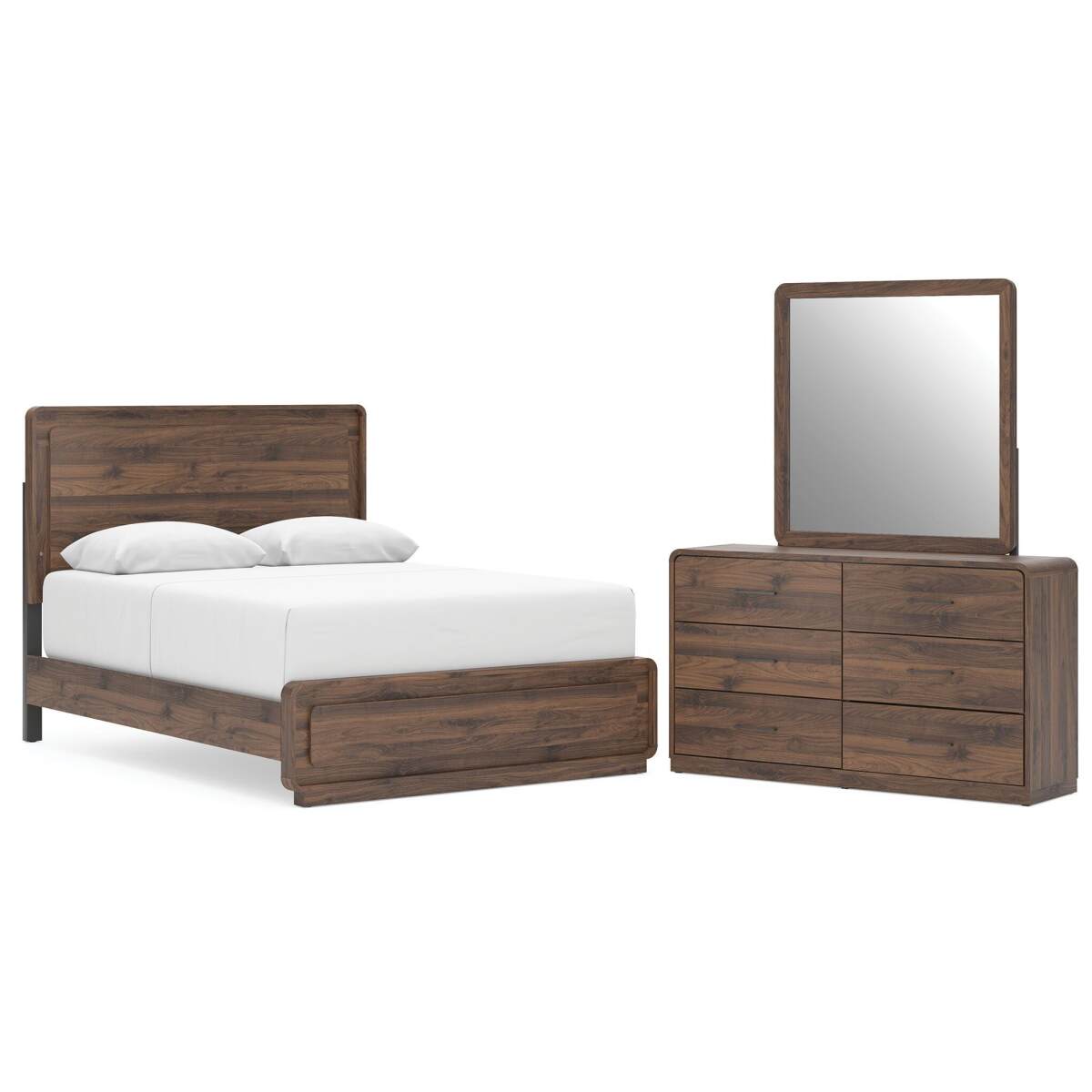 55818196d8b9f97737ce8b9322ee6a4c Fortlorn Queen Panel Bed, Dresser and Mirror - Image 1