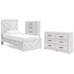 Cayboni Twin Panel Bed, Dresser and Chest