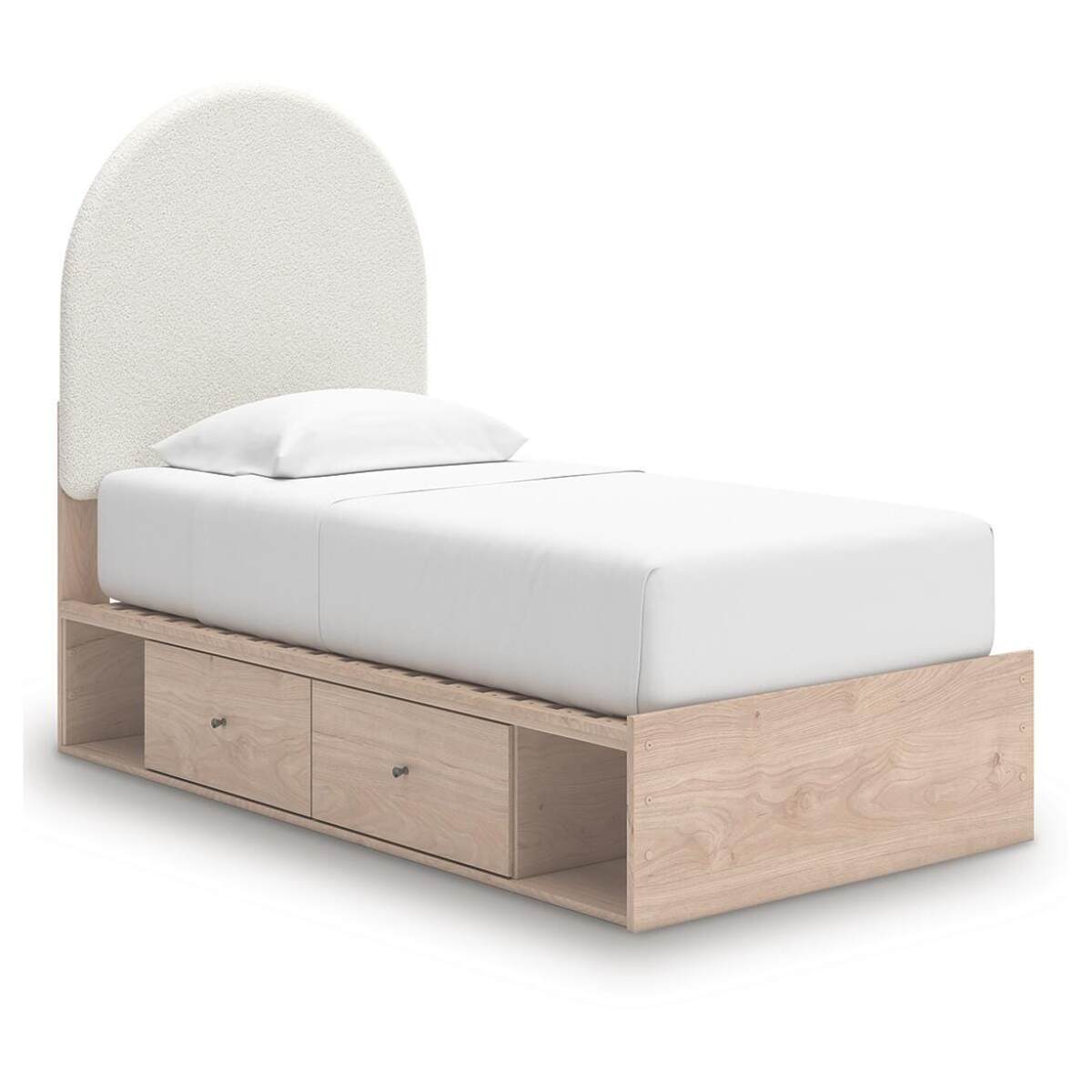 55ac5527c6c9b1c1a2d96b024c2b79b8 Arloster Twin Upholstered Panel Bed with Storage - Image 1
