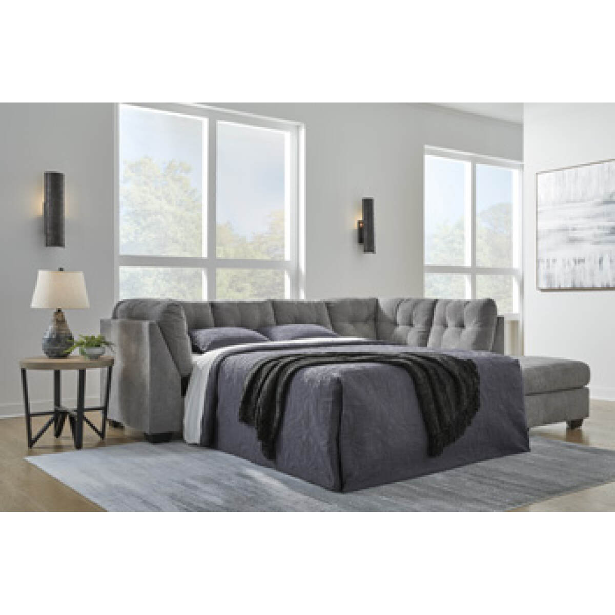 55e3f57c58a27d5cda67a50f8a103d04 Marleton Left-Arm Facing Full Sofa Sleeper - Image 1