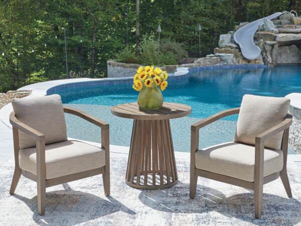 Joy Lagoon Outdoor Chairs with Cushions/Table (Set of 3) - Image 3