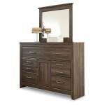 Juararo California King Panel Bed, Dresser, Mirror, Chest and Nightstand - Image 3