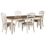 Realyn Extension Dining Table and 4 Chairs