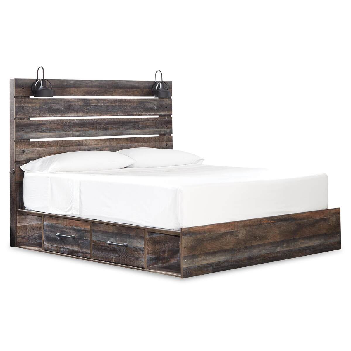 571dc376ab7bd0e640bbf453df272954 Drystan King Panel Bed with 2 Storage Drawers - Image 1