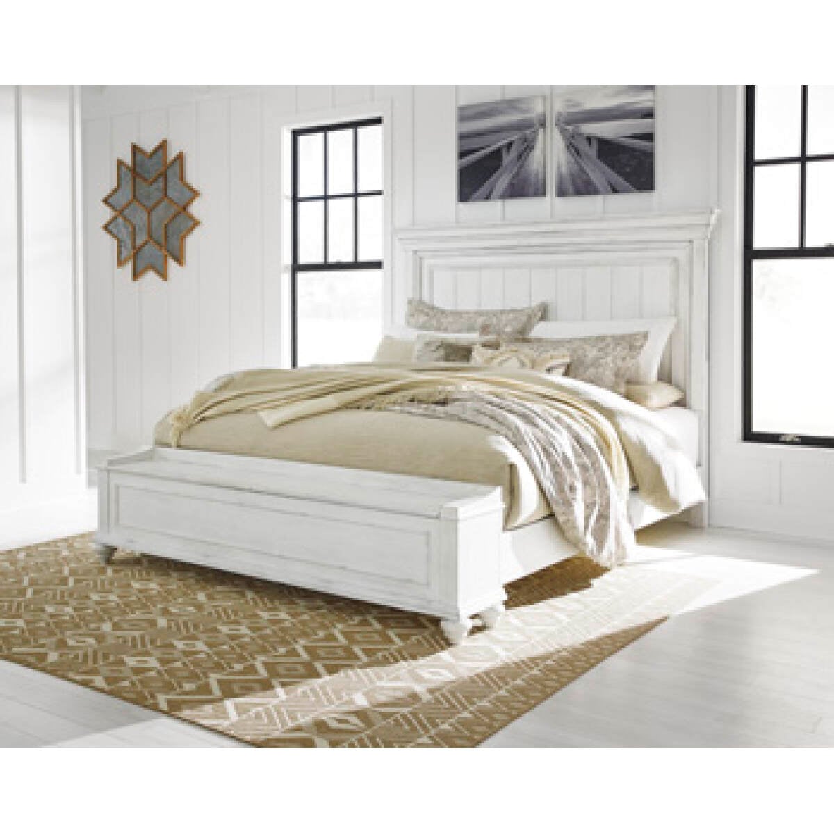 57455235ee8ac5c066057a4efd703df8 Kanwyn King Panel Bed with Storage Bench - Image 1