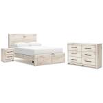 Lawroy Queen Storage Bed, Dresser and Nightstand