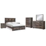 Drystan Queen Bookcase Storage Bed, Dresser, Mirror, Chest and 2 Nightstands - Image 3