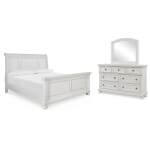 Robbinsdale King Sleigh Bed, Dresser and Mirror