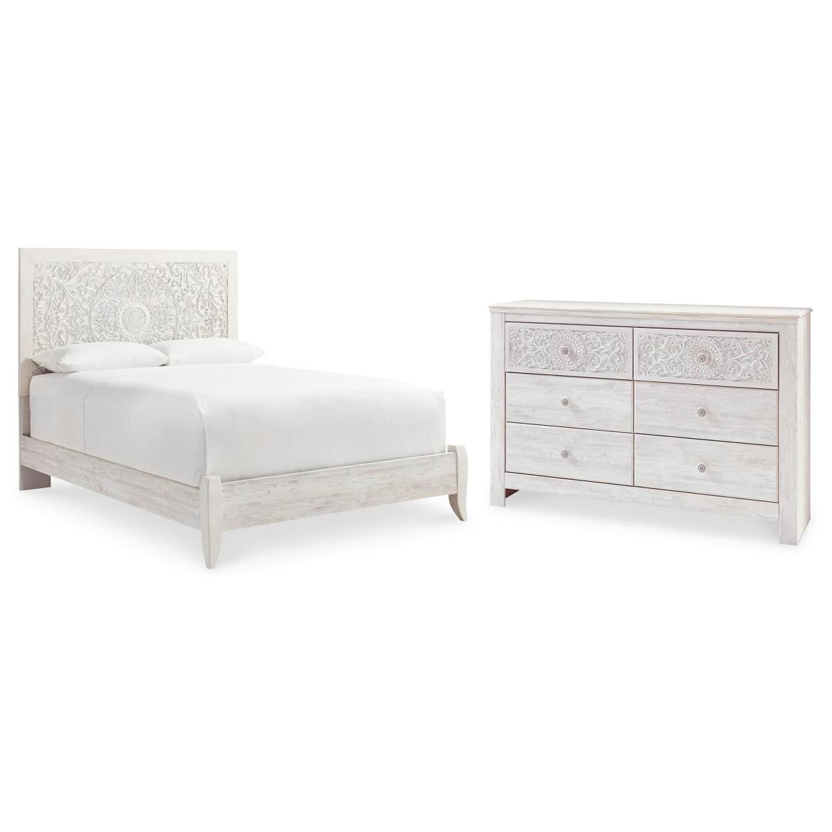 58fedf961dc838cd0c606738d5122f5e Paxberry Queen Panel Bed and Dresser - Image 1