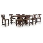 Rylandeen Counter Height Extension Dining Table and 8 Barstools