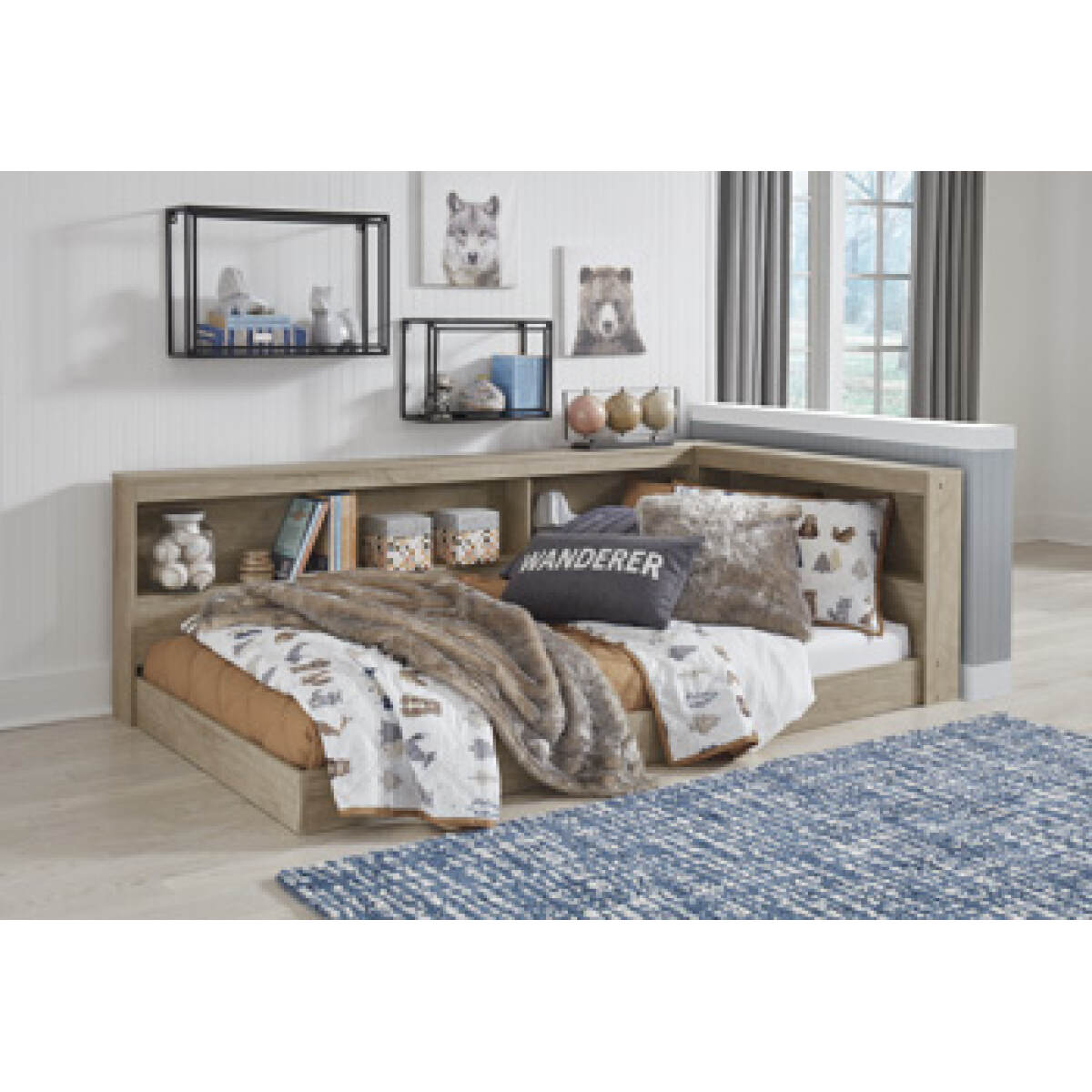 593c87323ed9c6ce5ac2cbb56ae3505b Oliah Twin Bookcase Storage Bed - Image 1