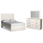 Stelsie Full Panel Bed, Dresser and Mirror