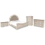 Realyn King Panel Bed, Dresser, Chest and 2 Nightstands