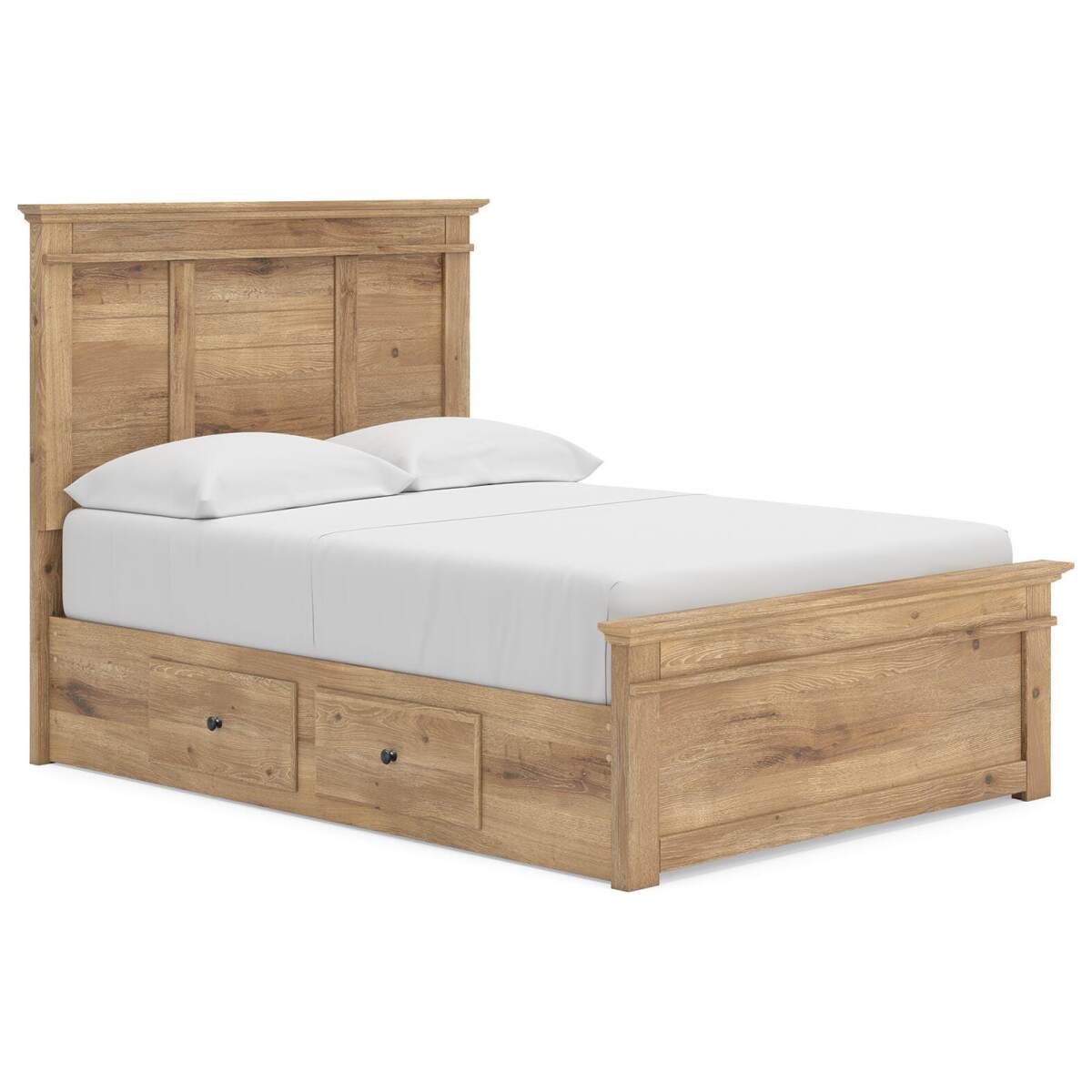 5987e744c079443ef1427869b40124f3 Makidern Full Panel Storage Bed - Image 1