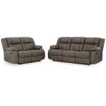 First Base Reclining Sofa and Loveseat