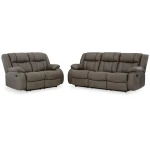 First Base Reclining Sofa and Loveseat