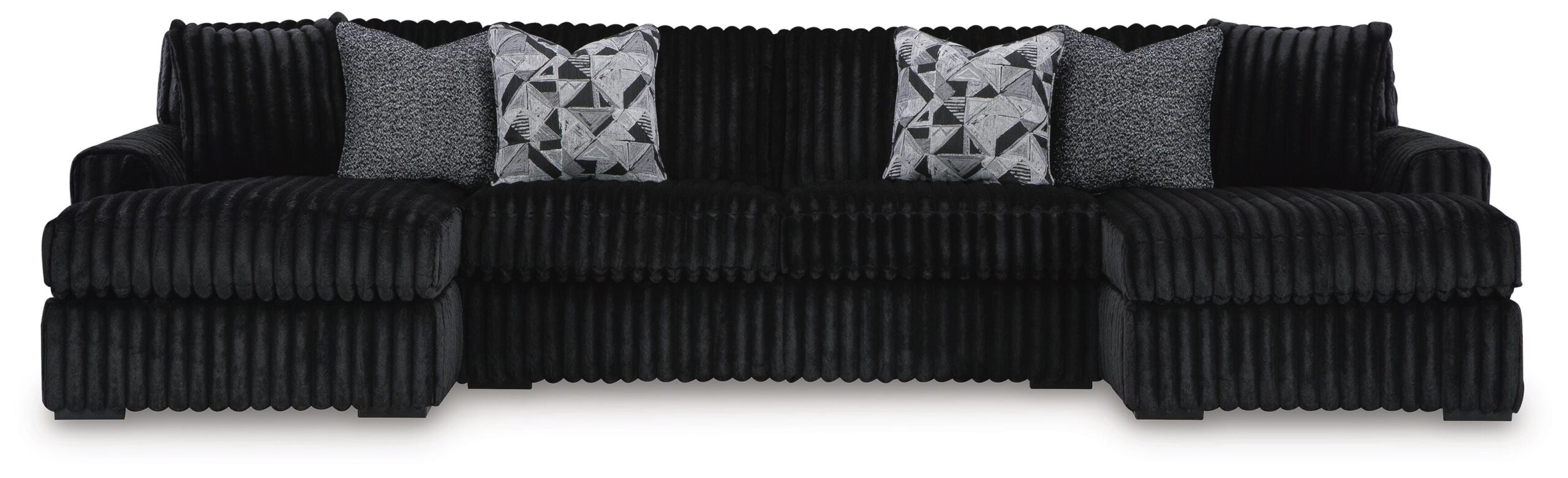59e6ae7c4da8ac503fef77fd95ca8ef4 Midnight-Madness 3-Piece Sectional with Chaise - Image 1